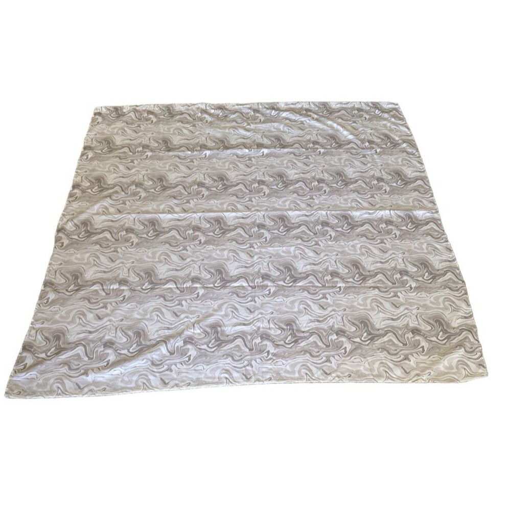 Mainstays Gray & White Paint Swirl Fabric Shower Curtain Polyester Standard Size
